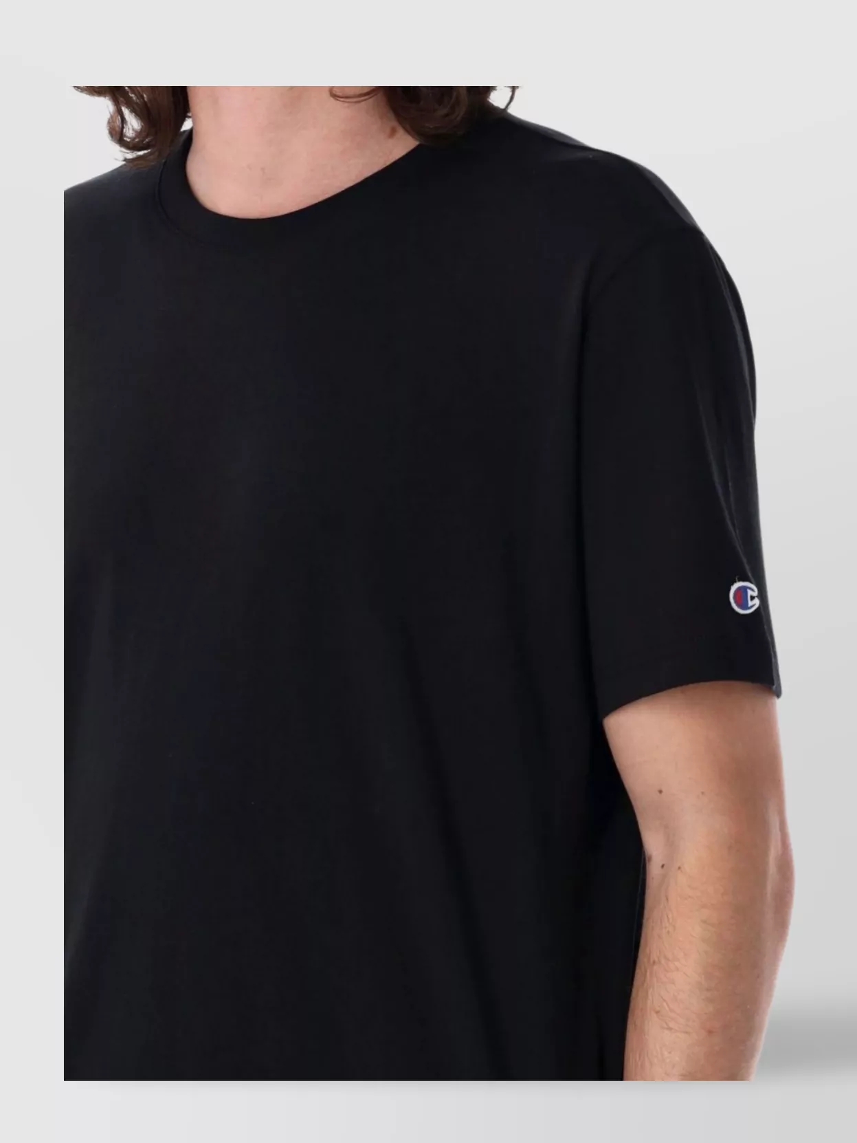 Champion Navy Blue Cotton Crew-neck T-shirt