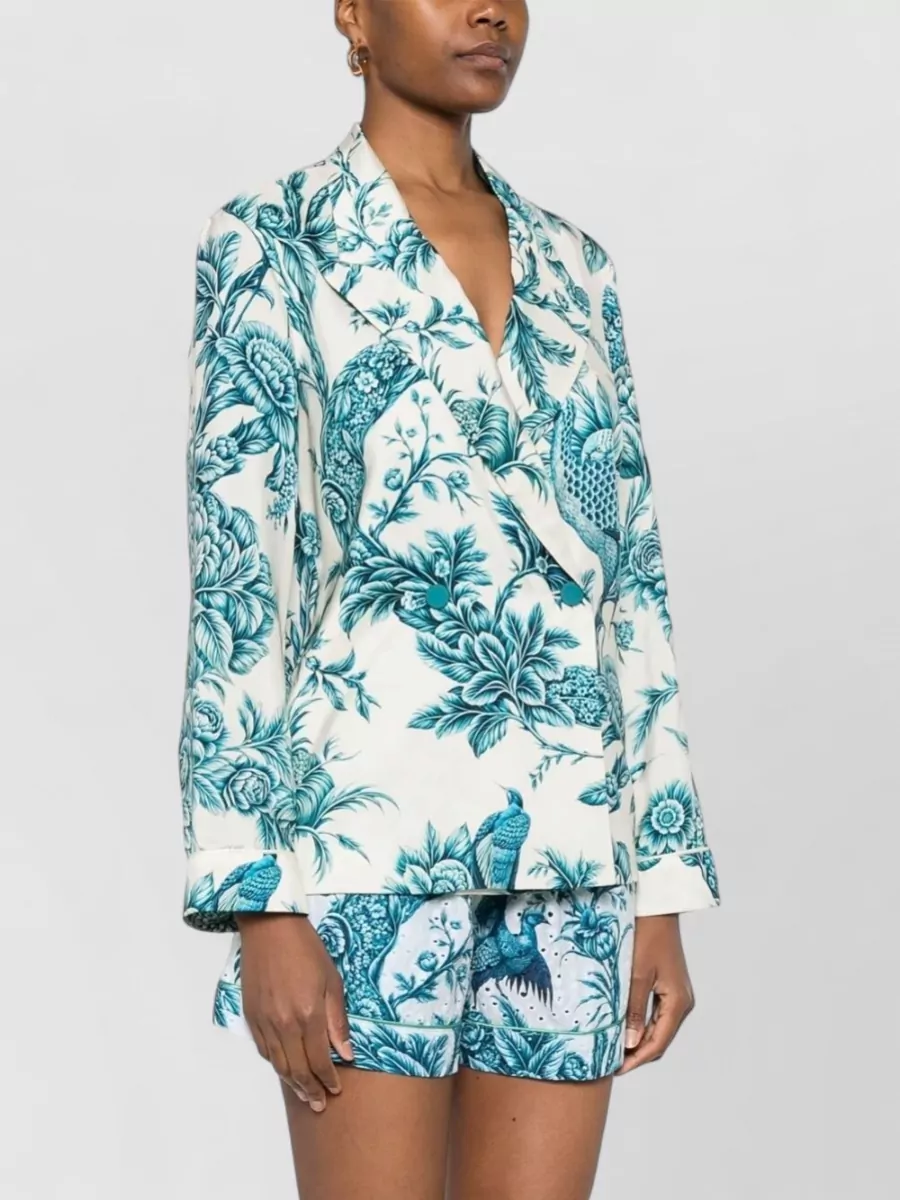 F.r.s For Restless Sleepers Silk Printed Double-Breasted Shirt