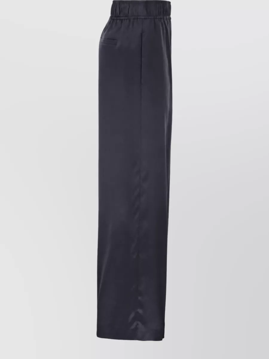 Brunello Cucinelli Silk Satin Track Trousers