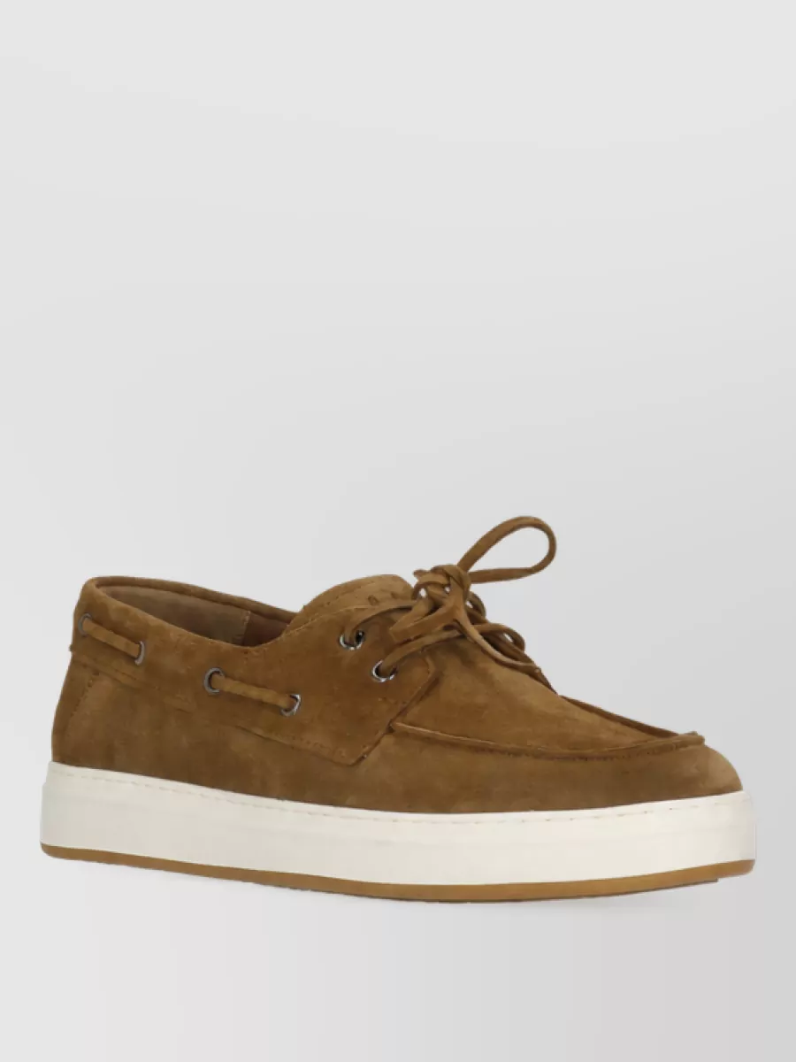Hogan leather boat shoes