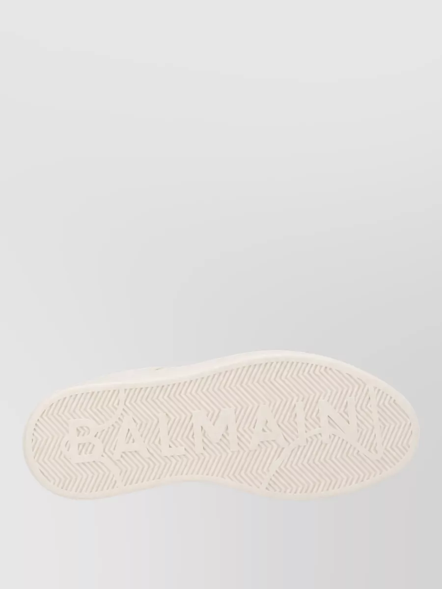 Balmain Leather Lace-Up Sneakers