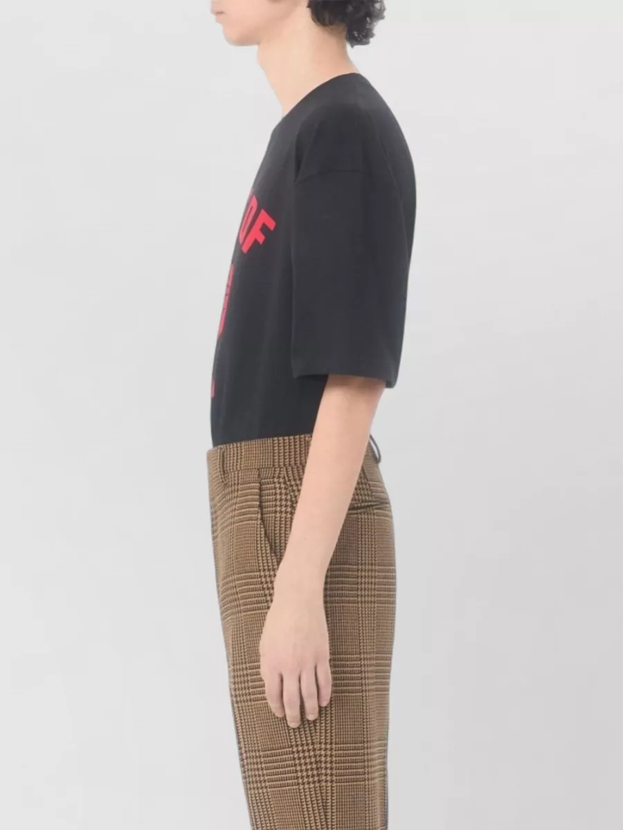 Valentino Garavani Silk Nylon Crew Neck Graphic T-Shirt