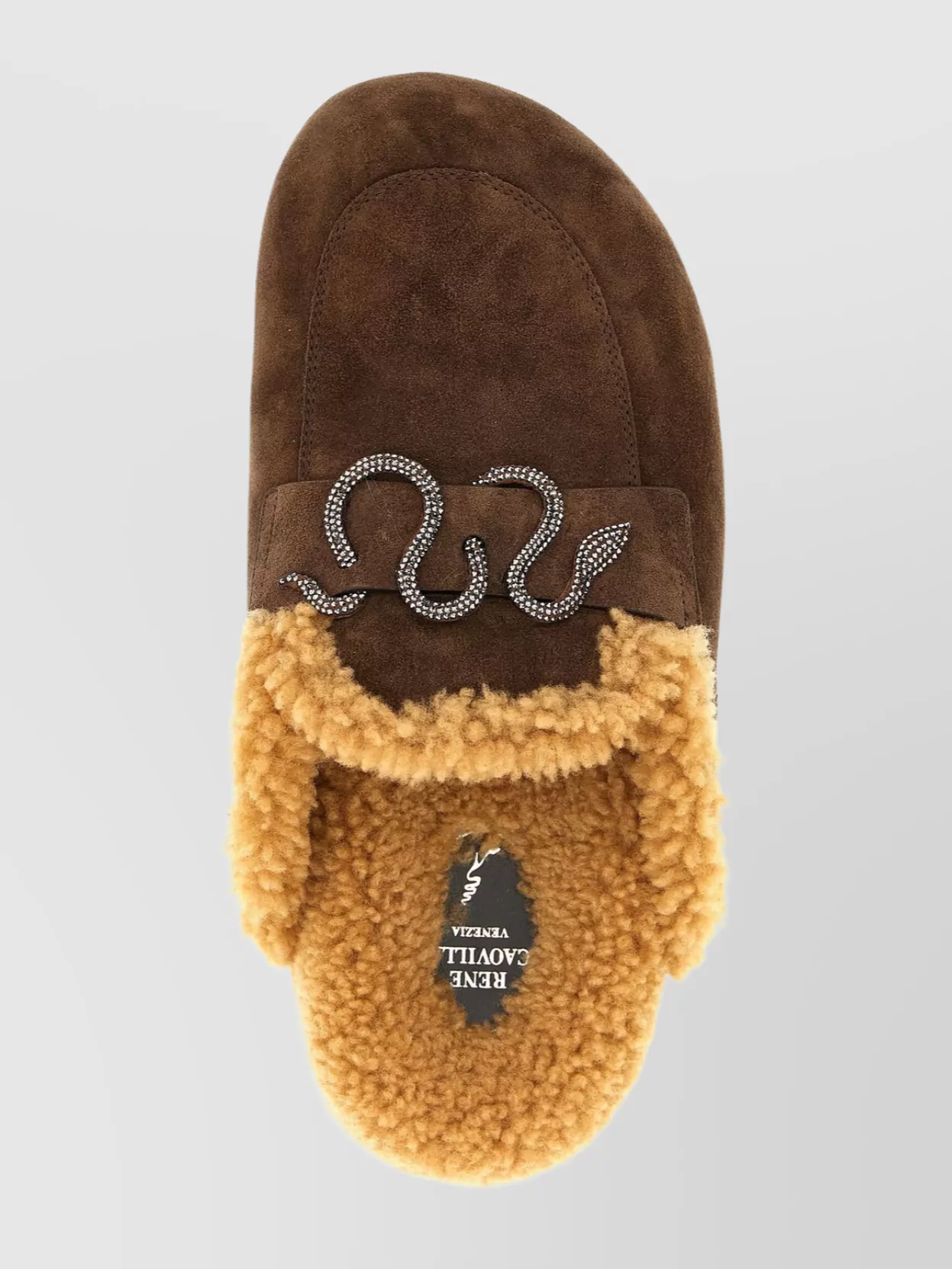 Rene Caovilla Morgana Flat Mules Embellished Detail