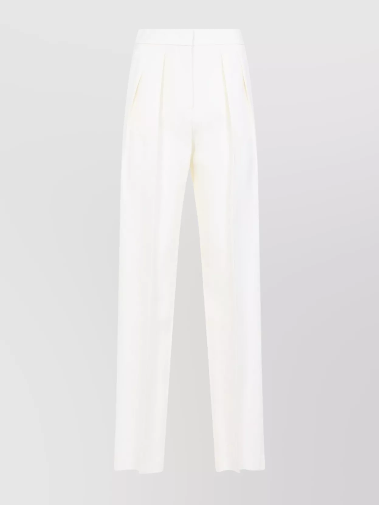 Giorgio Armani Pleated Silk Trousers Side Pockets