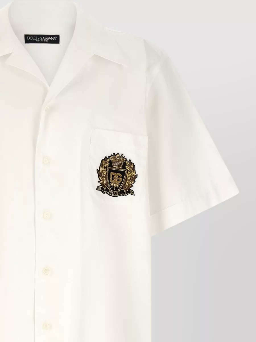 Dolce&Gabbana Hawaii Shirt Short Sleeves Chest Pocket Spread Collar