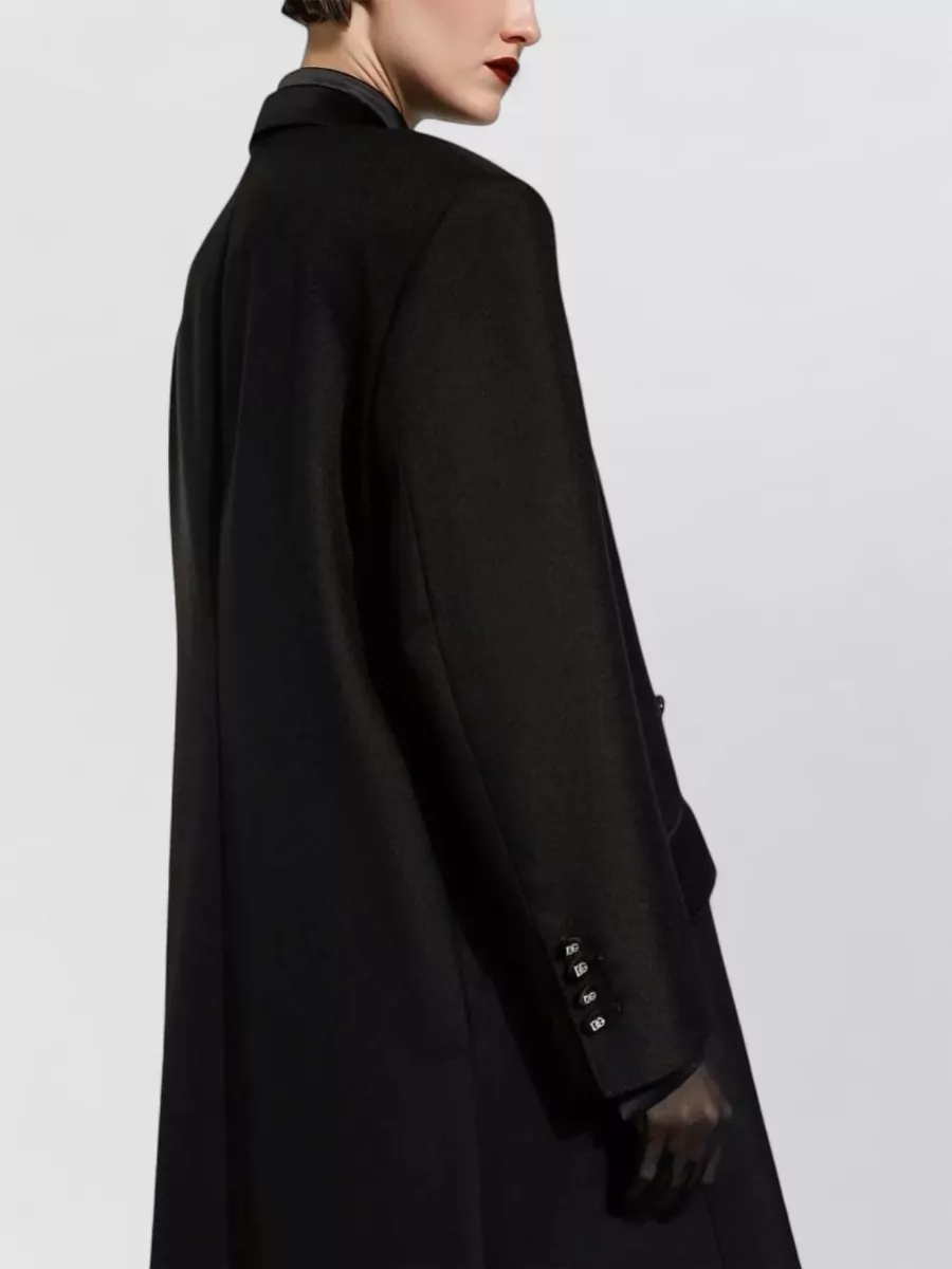 Dolce&Gabbana Blazer Floral Appliqué Structured Shoulders Peak Lapels