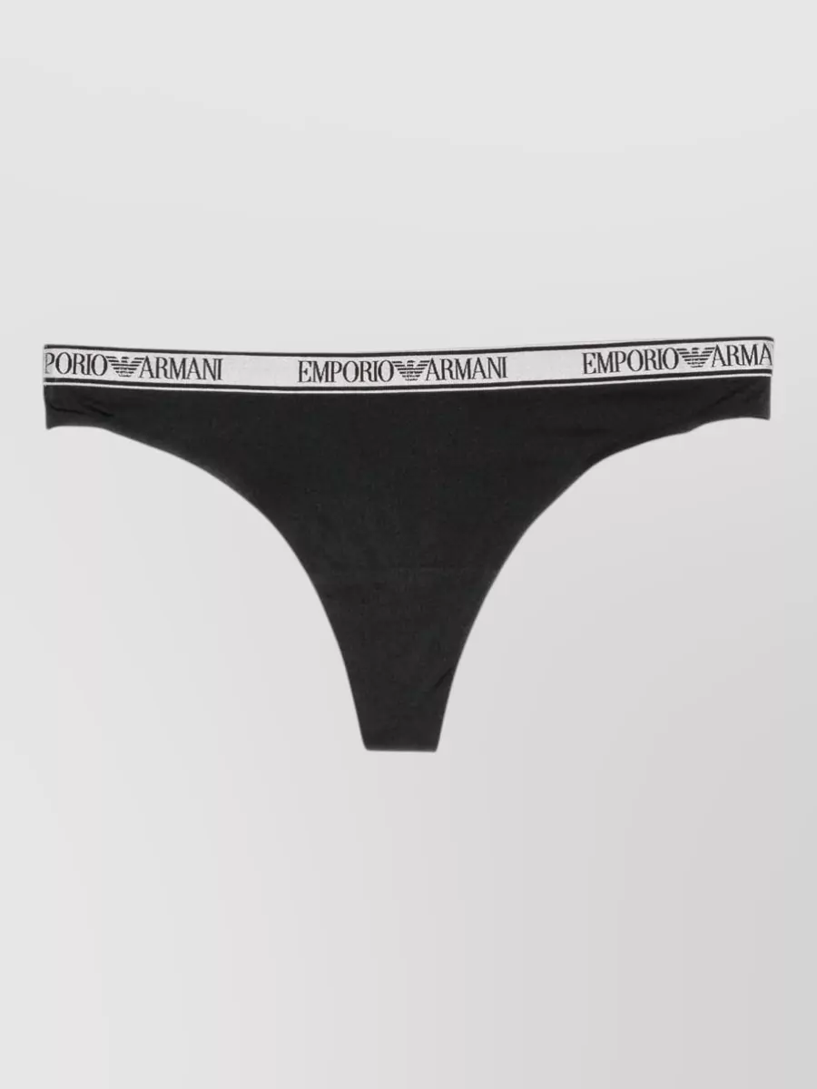 Emporio Armani cotton high-cut thong briefs