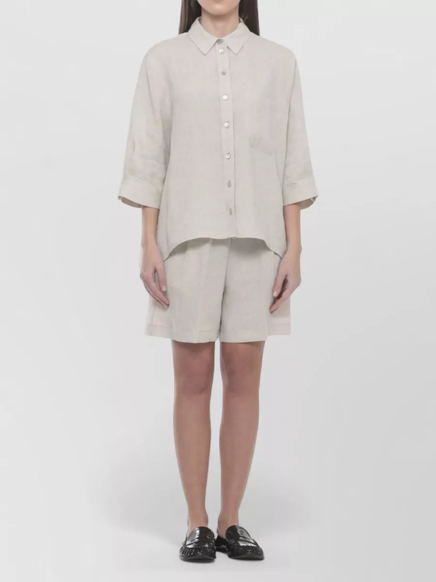 Panicale Linen Short-Sleeve Shirt