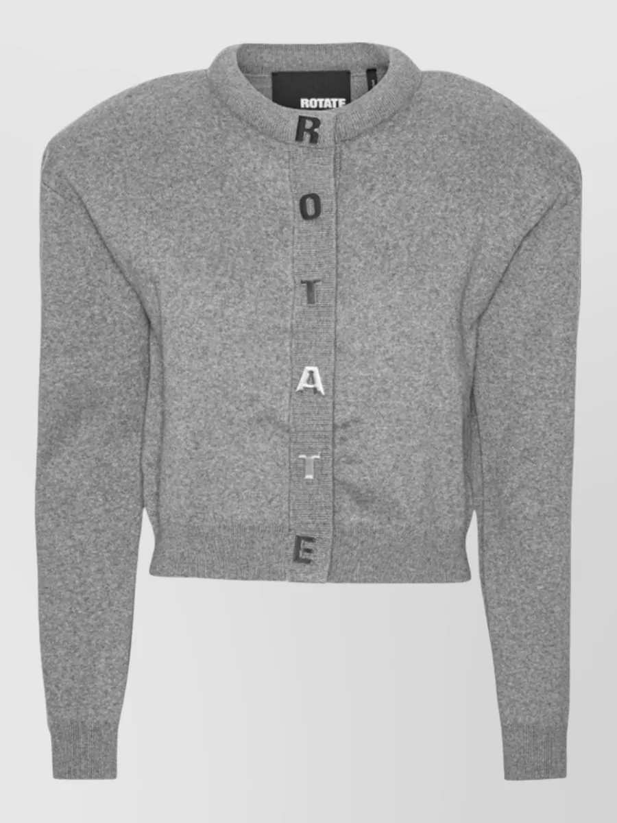 Rotate Cropped Cashmere Cardigan