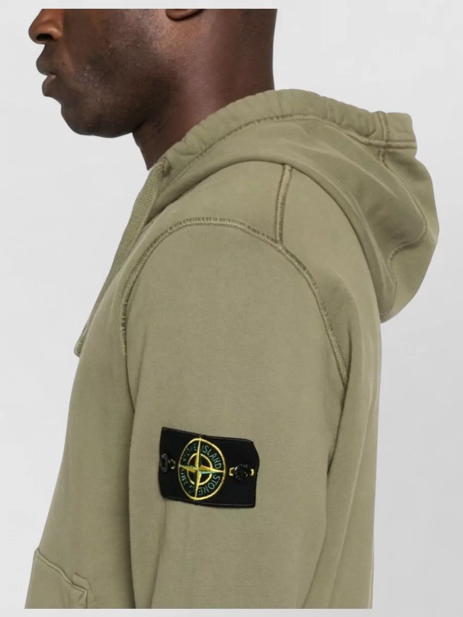 Stone Island Hooded Sweatshirt Drawstring Hood Kangaroo Pocket