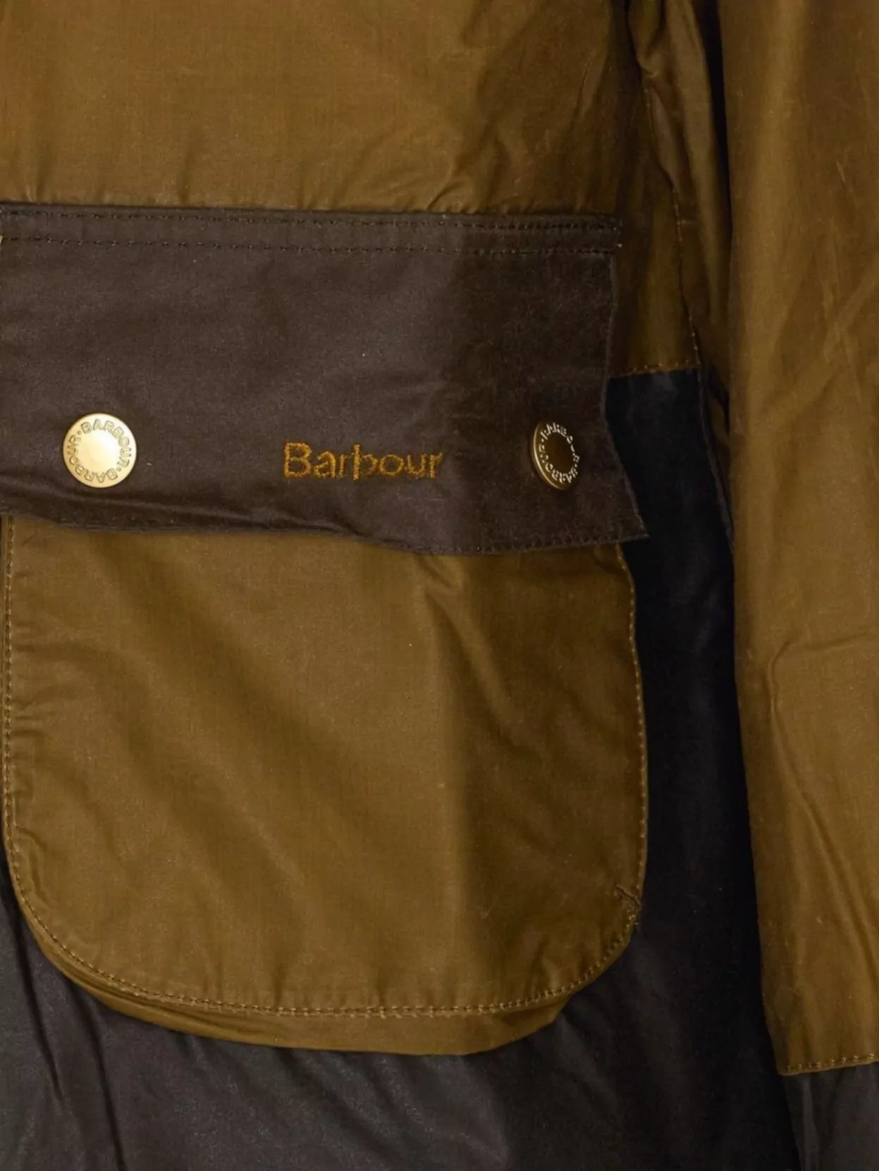 Barbour Alma Jacket With Contrast Collar And Panels