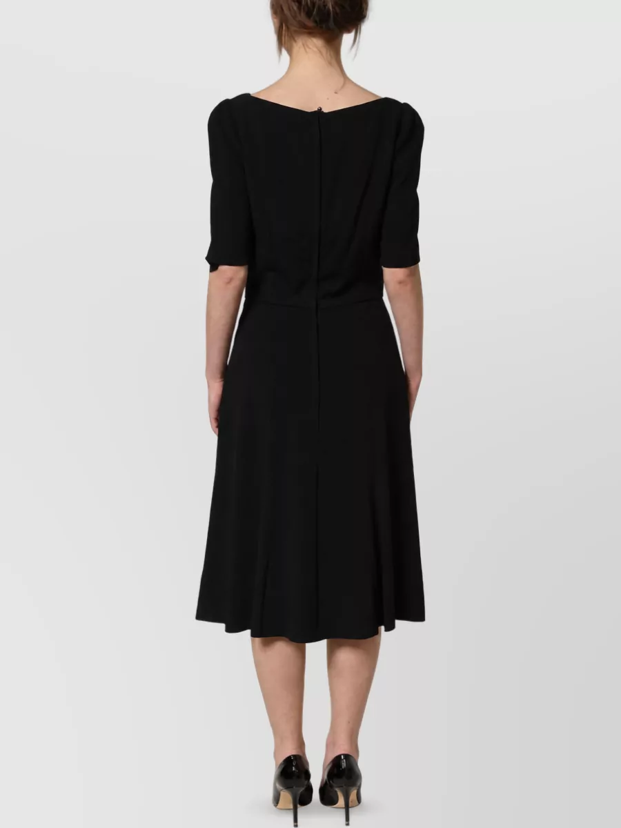 Dolce&Gabbana Viscose Short-Sleeve A-Line Midi Dress