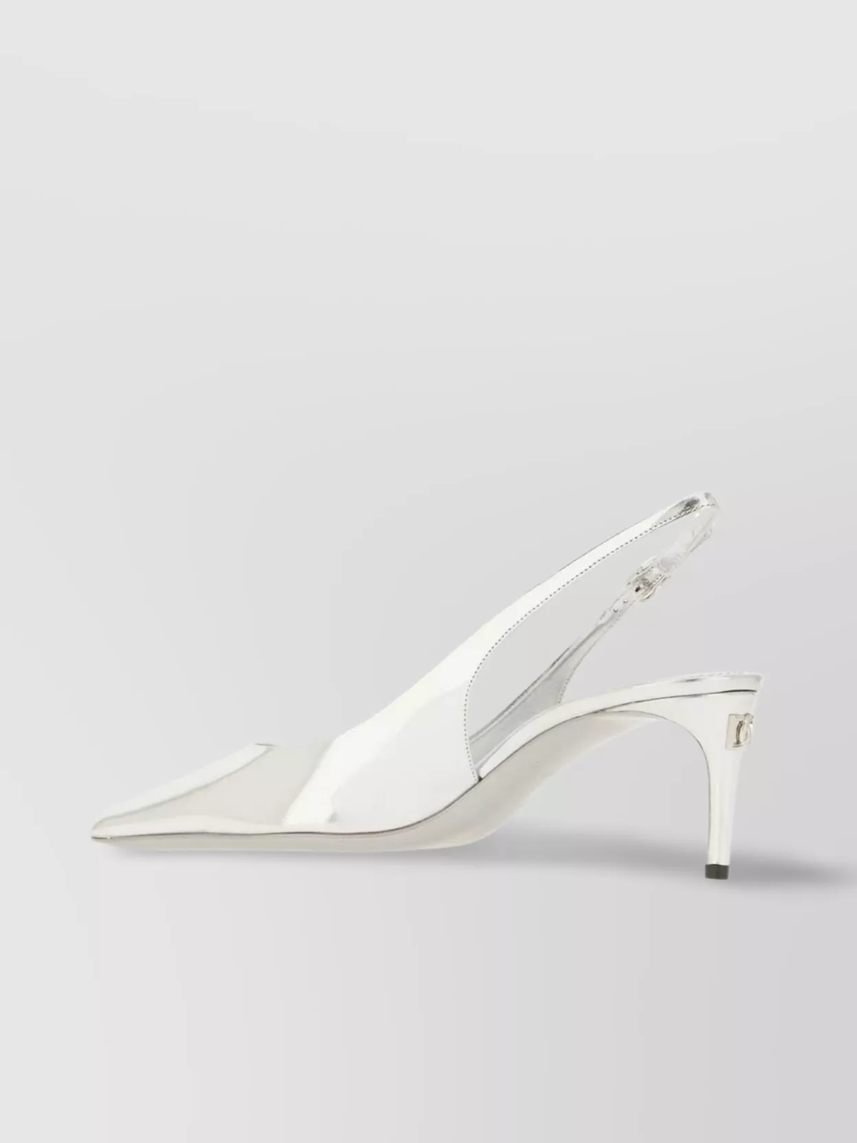 Dolce&Gabbana Leather Slingback Metallic Finish