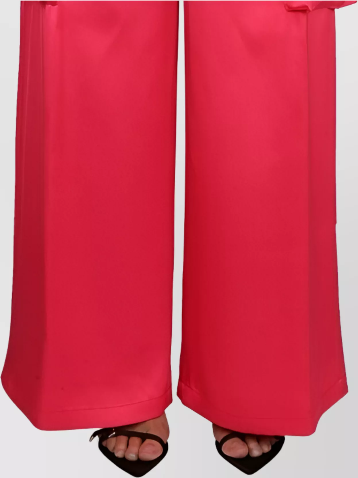 Versace High-Waisted Satin Cargo Pants With Wide Legs