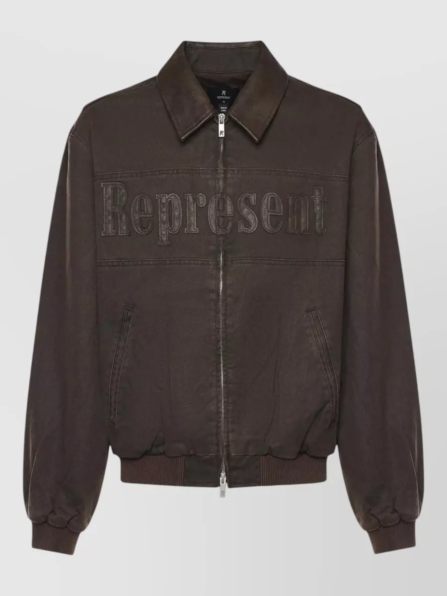 Represent denim bomber jacket