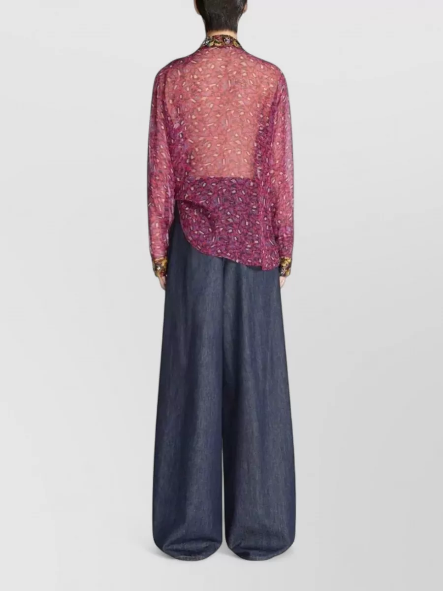 Dries Van Noten Printed Embroidered Shirt