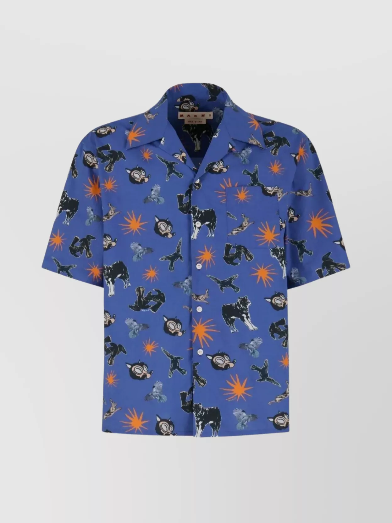 Marni Short Sleeve Shirt Graphic Print In Multi
