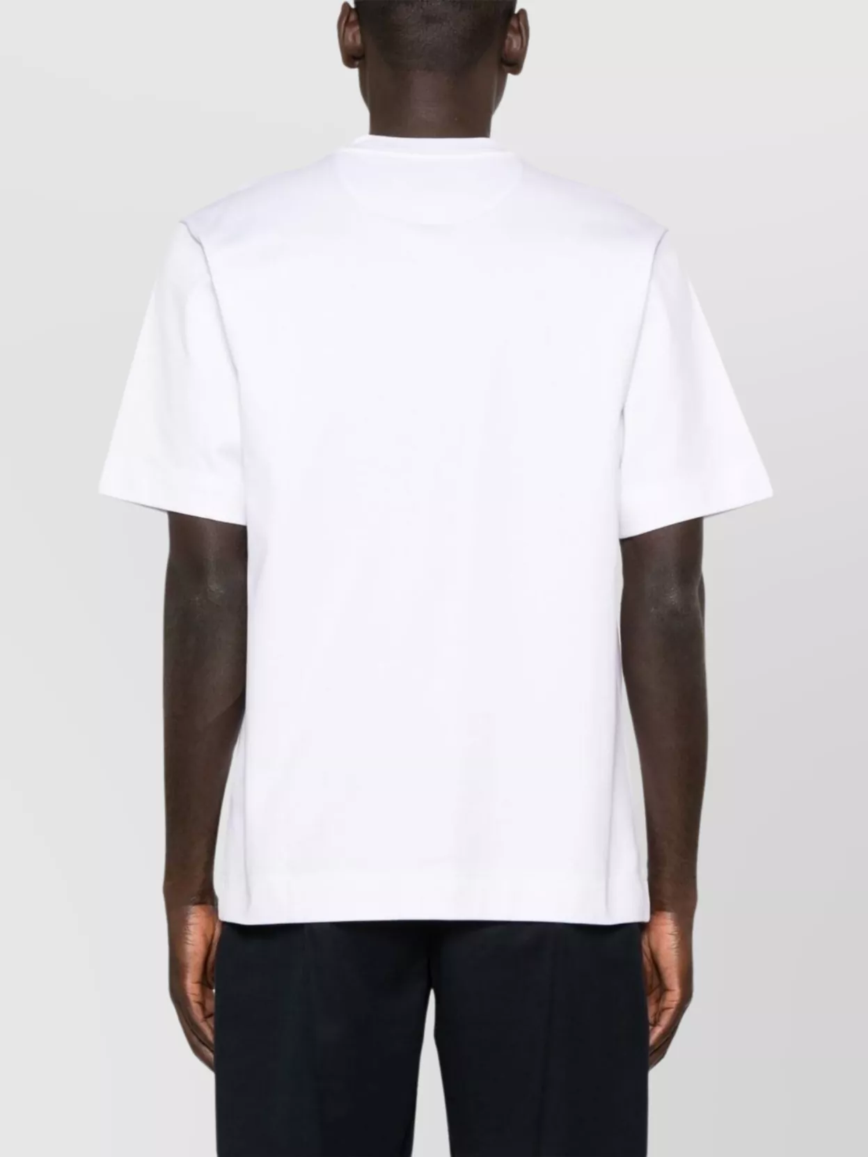 Fendi Crew Neck Jersey Texture Straight Hem