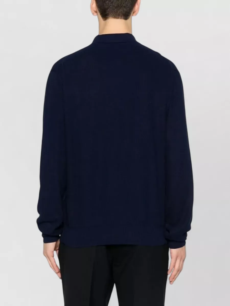 Tom Ford Silk Cotton Piqué Long-Sleeve Polo Shirt