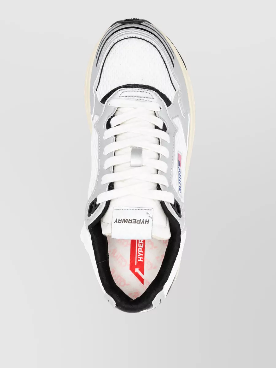 Autry Calf Leather Mesh-Panel Low-Top Sneakers