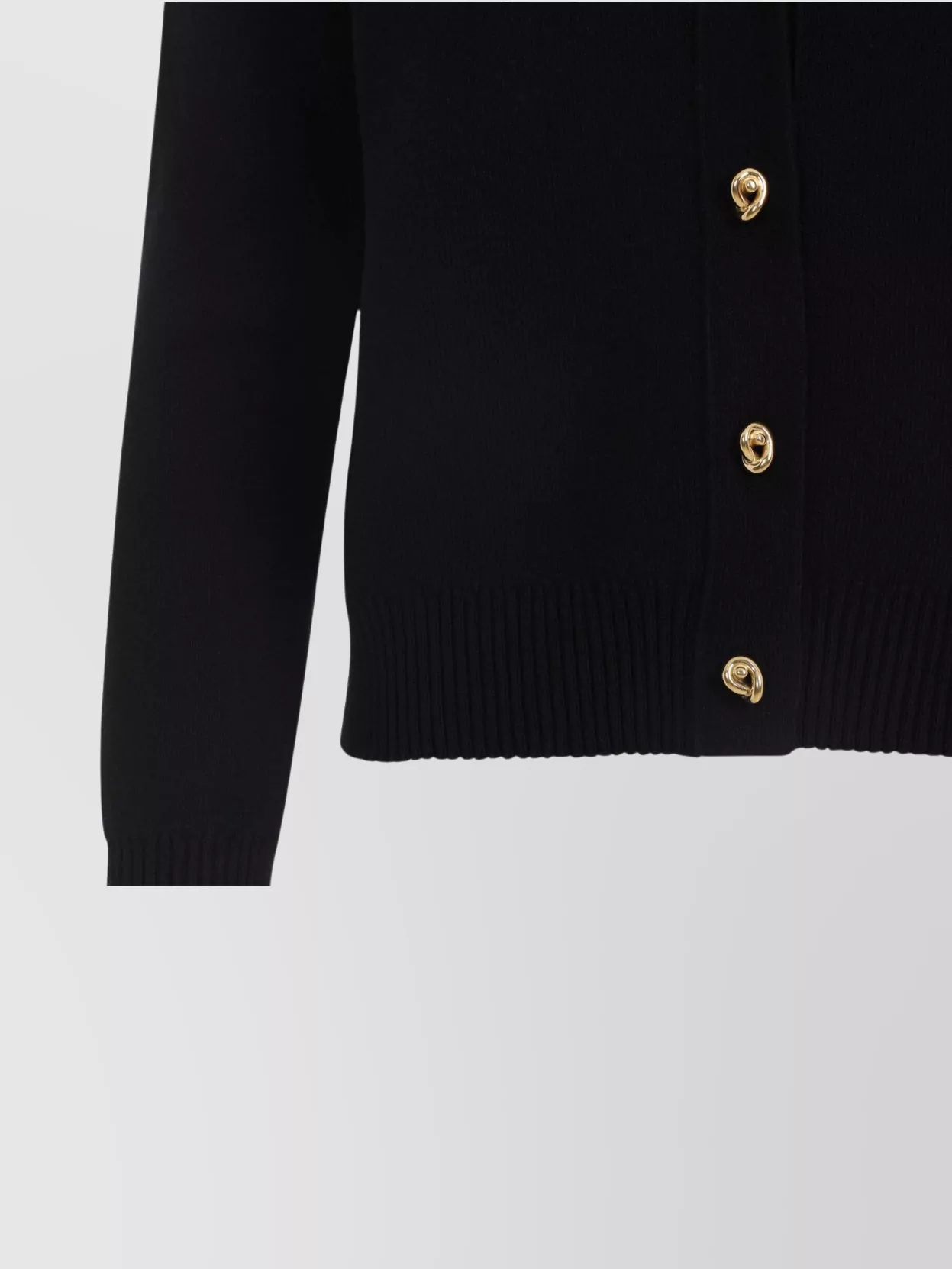 Shop Bottega Veneta Wool Cardigan Gold-tone Buttons