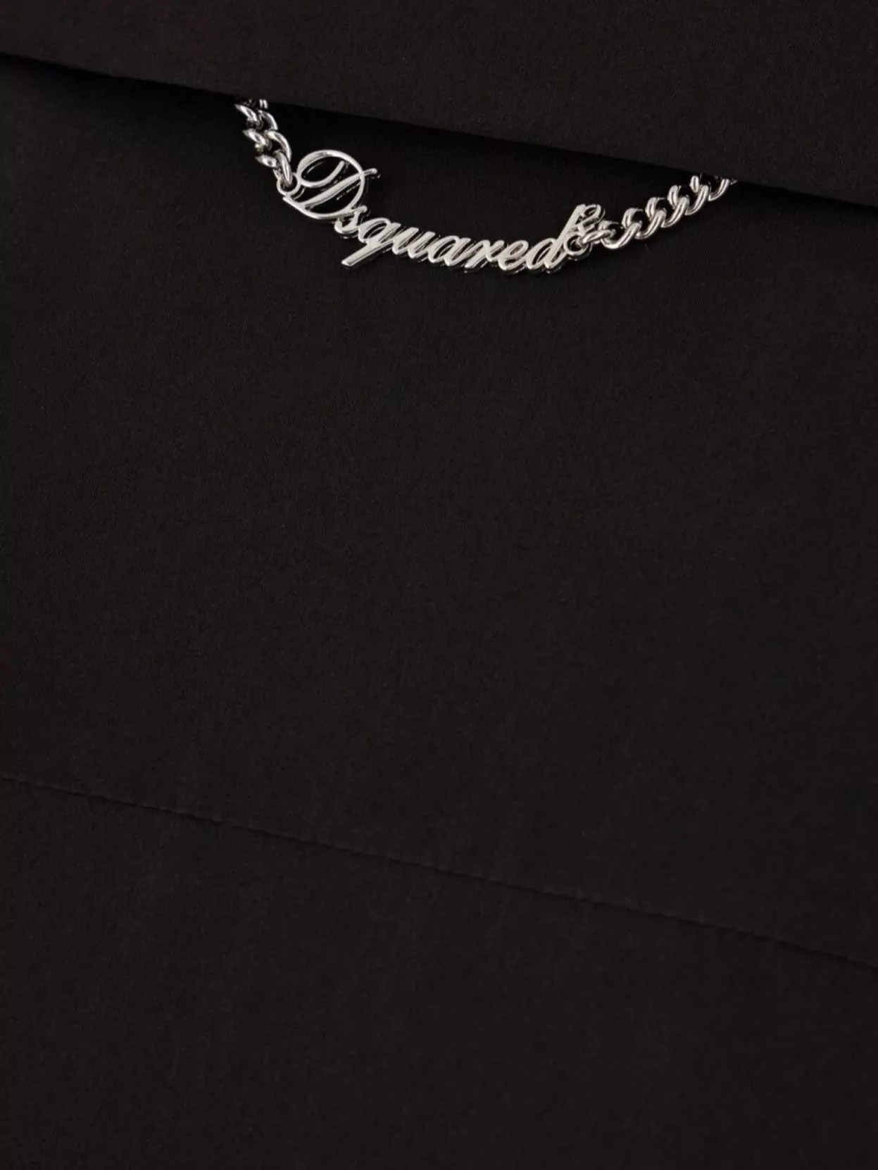 Dsquared2 Silk Blouse With Chain Detail And Collared Design