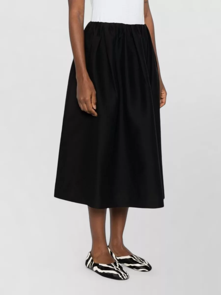 Totême Wool A Line Midi Skirt Side Pockets
