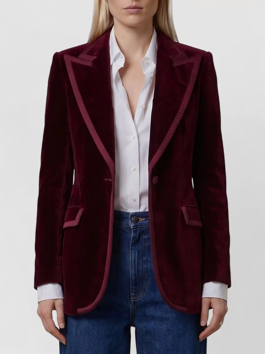 Dolce&Gabbana velvet single-breasted suit jacket