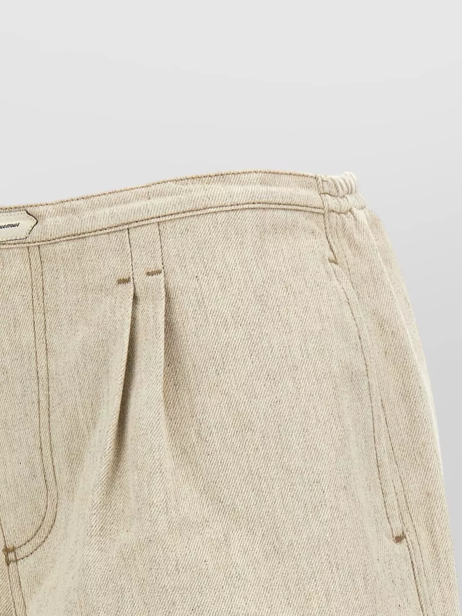 Jacquemus Denim Mid-Rise Cropped Shorts