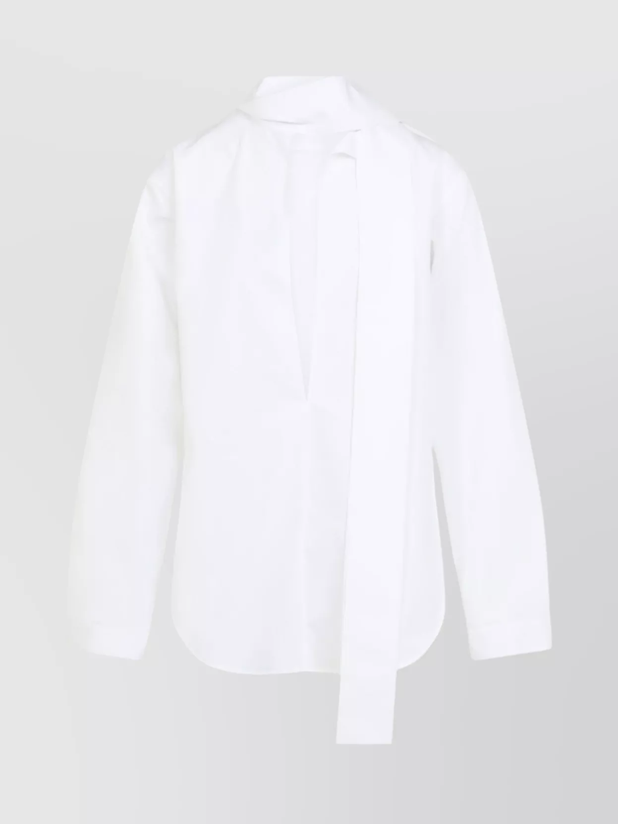 Alaïa Elegant Cotton Scarf Blouse For Women In White