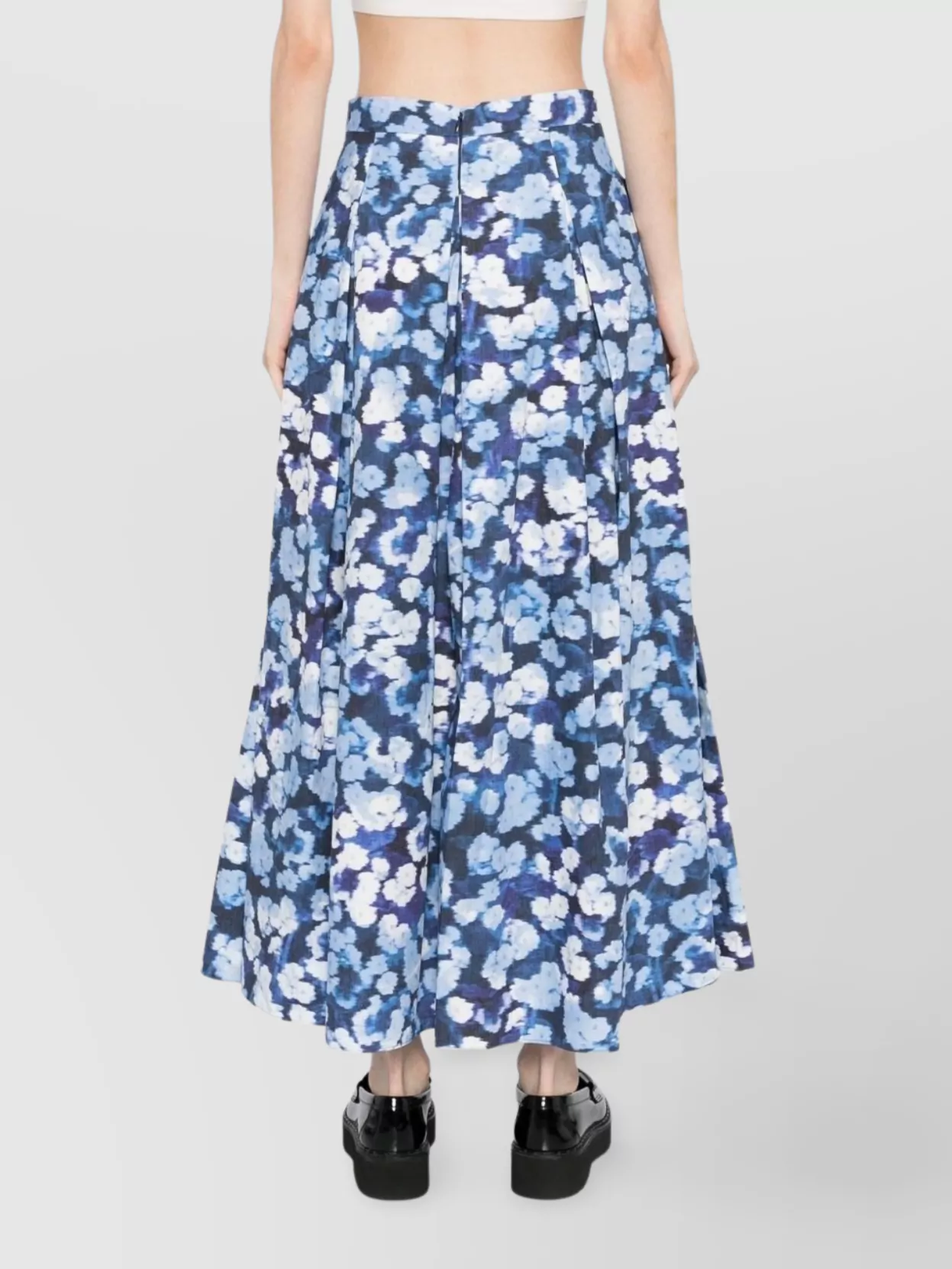 ERDEM GRAPHIC FLORAL HIGH WAIST MAXI SKIRT