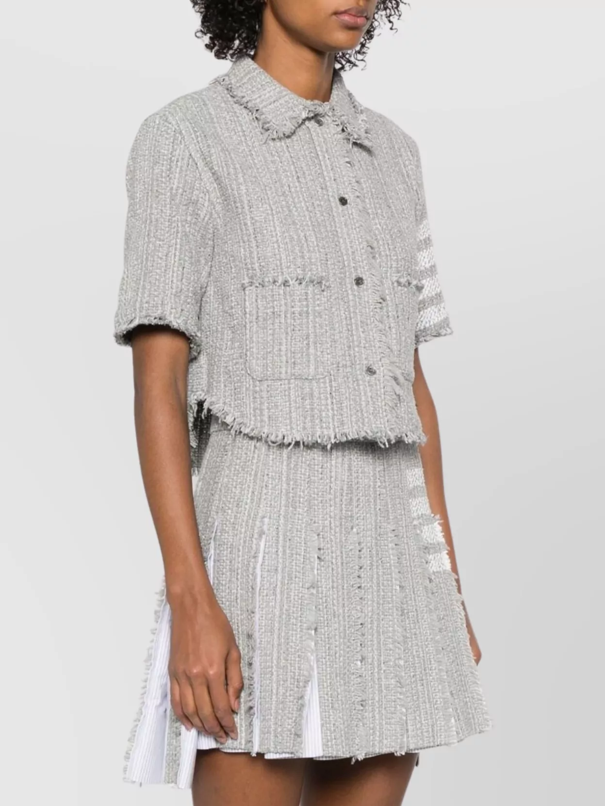 Thom Browne Shirt Cotton Blend Frayed Edges