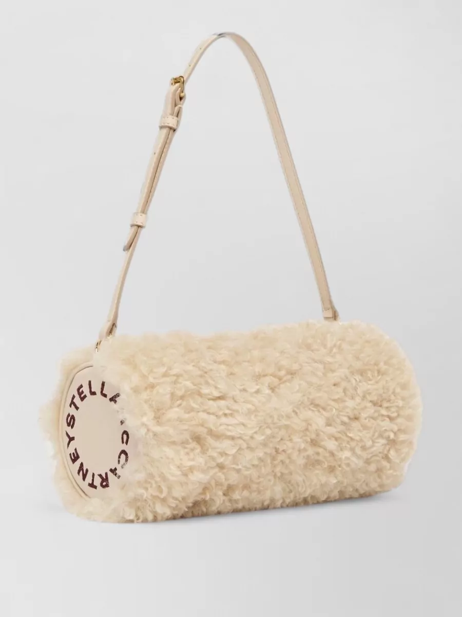 Stella Mccartney stella logo shearling mini bag
