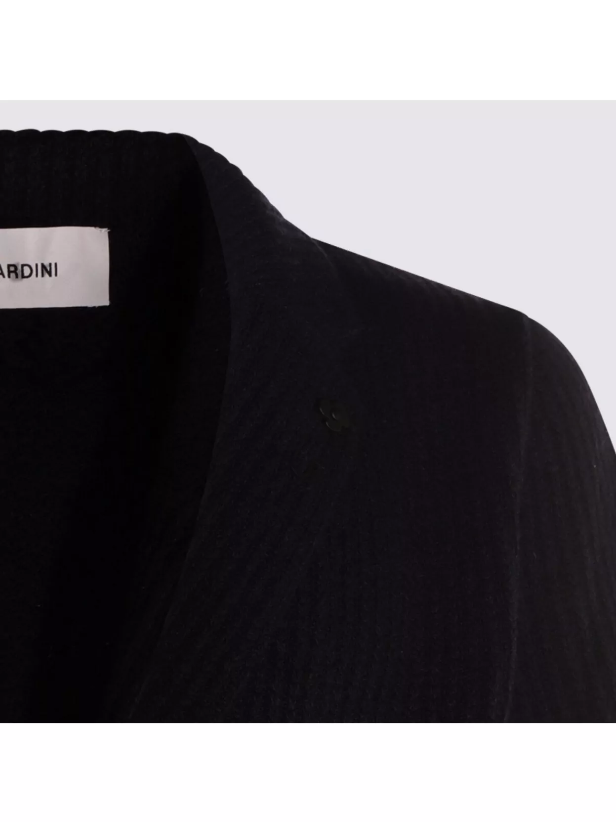 Lardini Ribbed Texture Notch Lapel Front Pockets In Blue