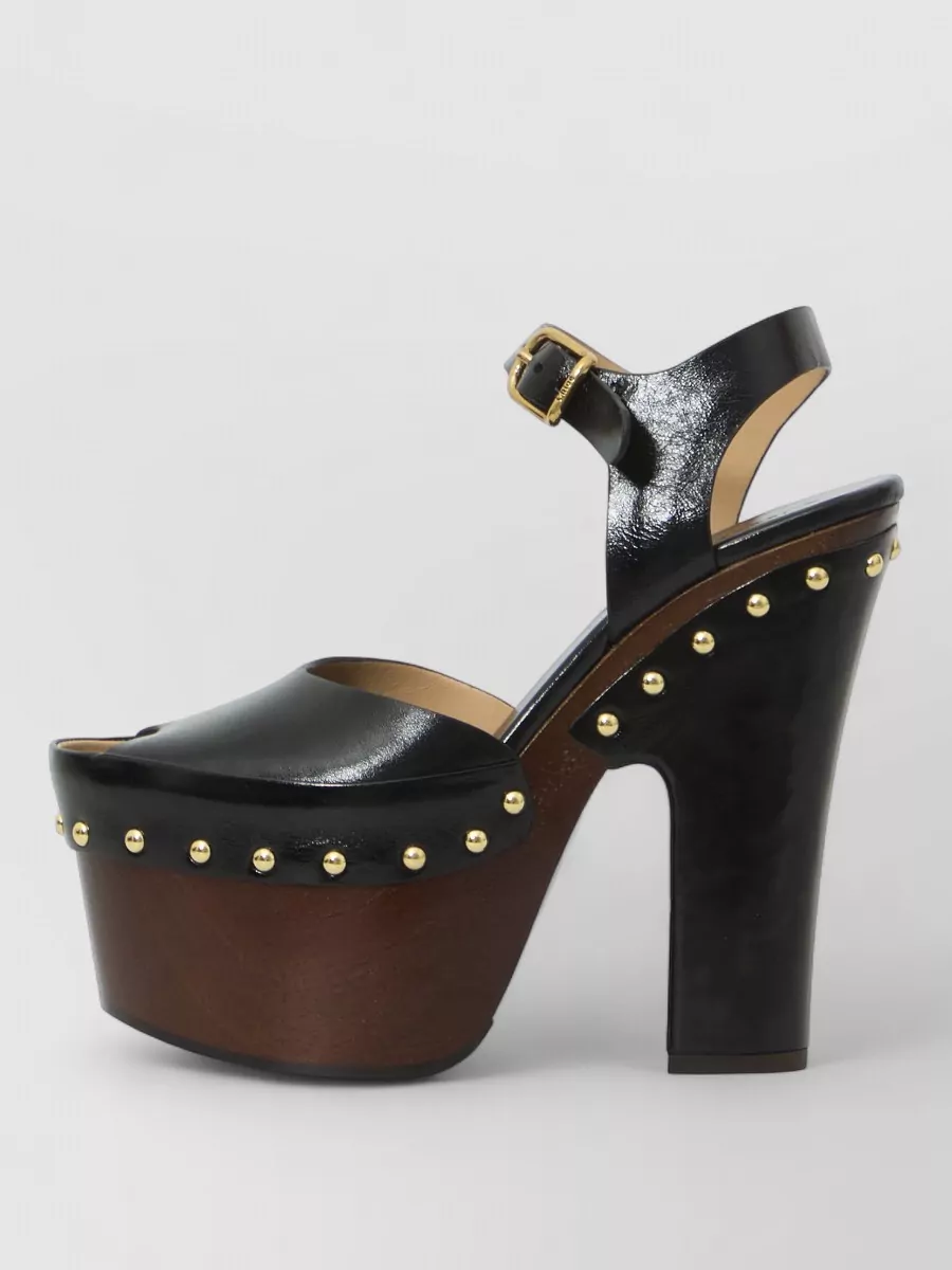 Chloé Leather Platform Mules