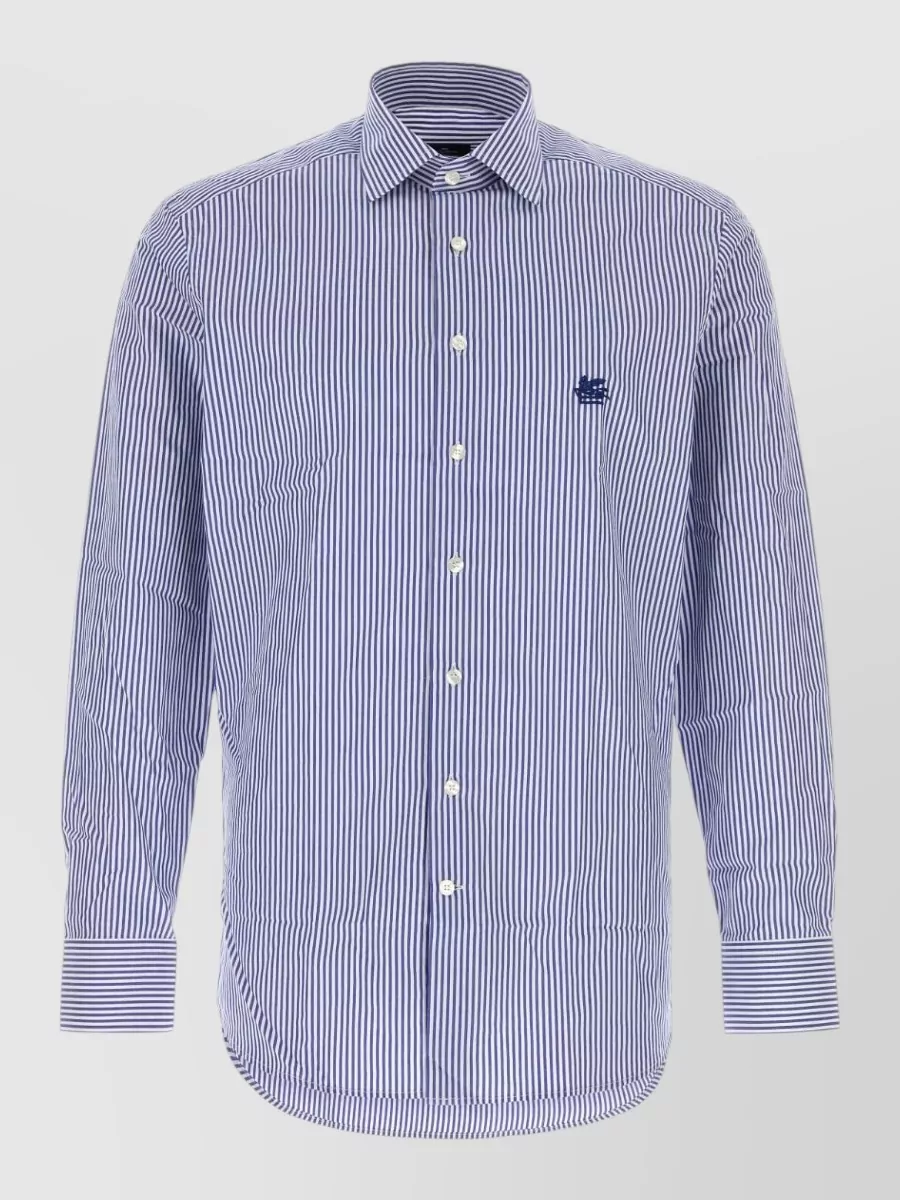 Etro embroidered poplin shirt