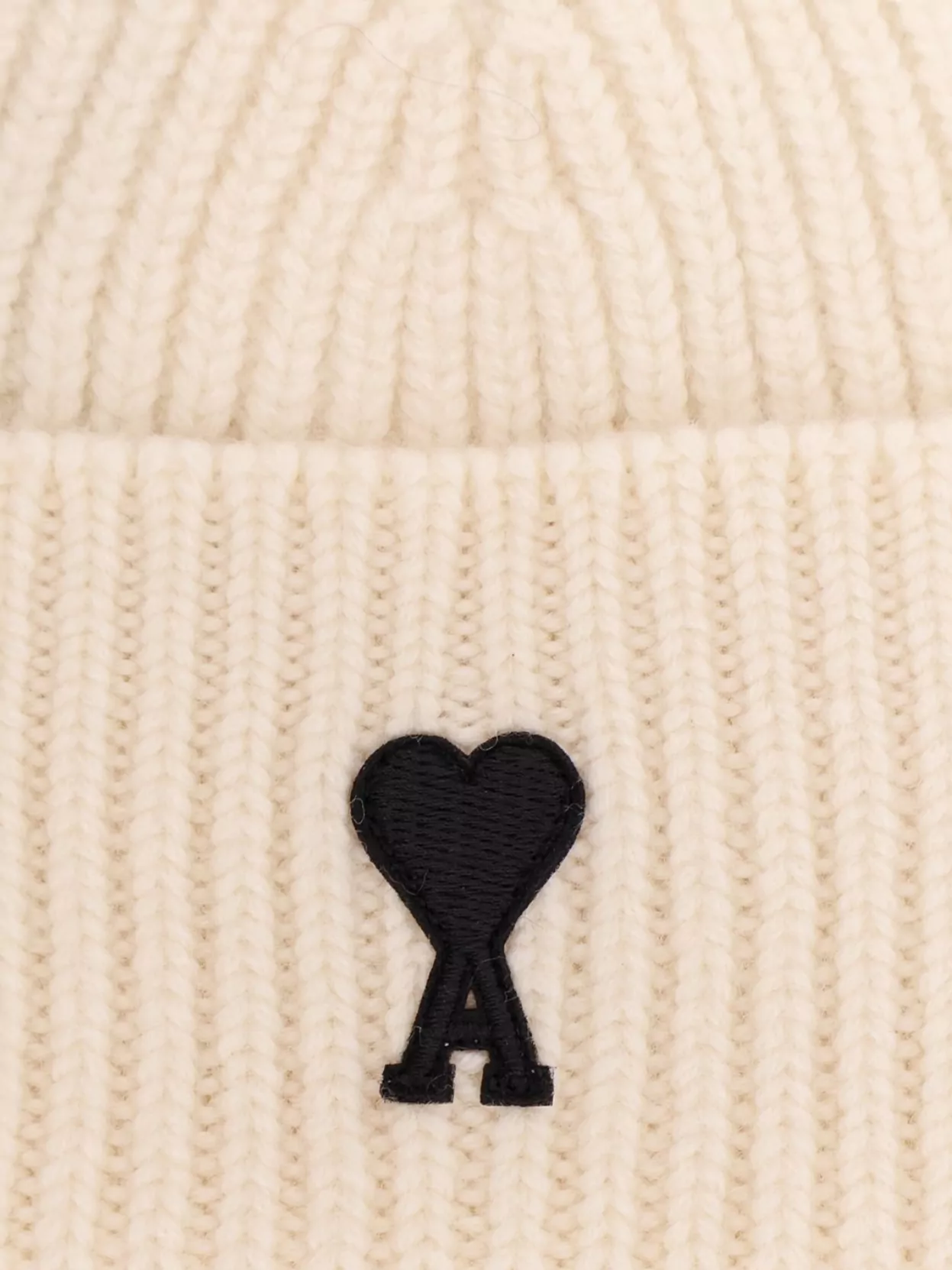 Ami Paris Wool Beanie Hat Folded Cuff