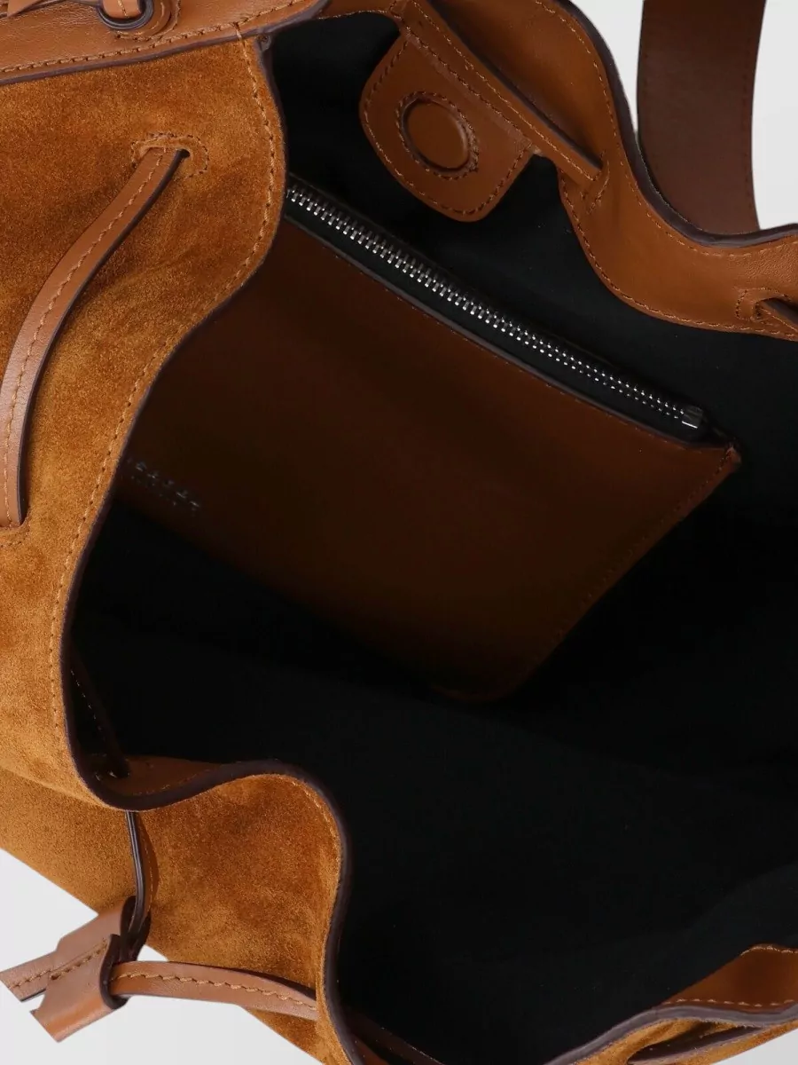 Isabel Marant Shoulder Bag Adjustable Strap Detachable Pouch Suede