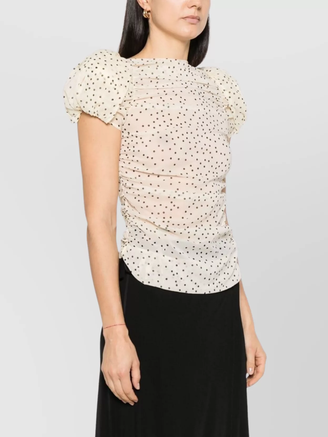 Magda Butrym Dotted Puff Sleeve Blouses