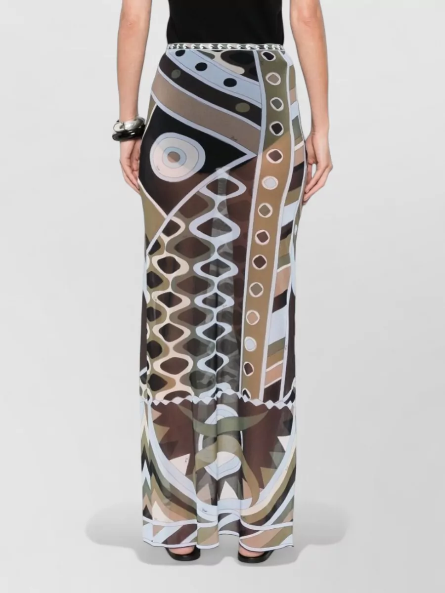 Pucci Printed Tulle Maxi Skirt