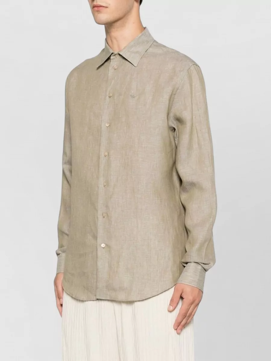Emporio Armani Cotton Long-Sleeve Classic-Collar Shirt