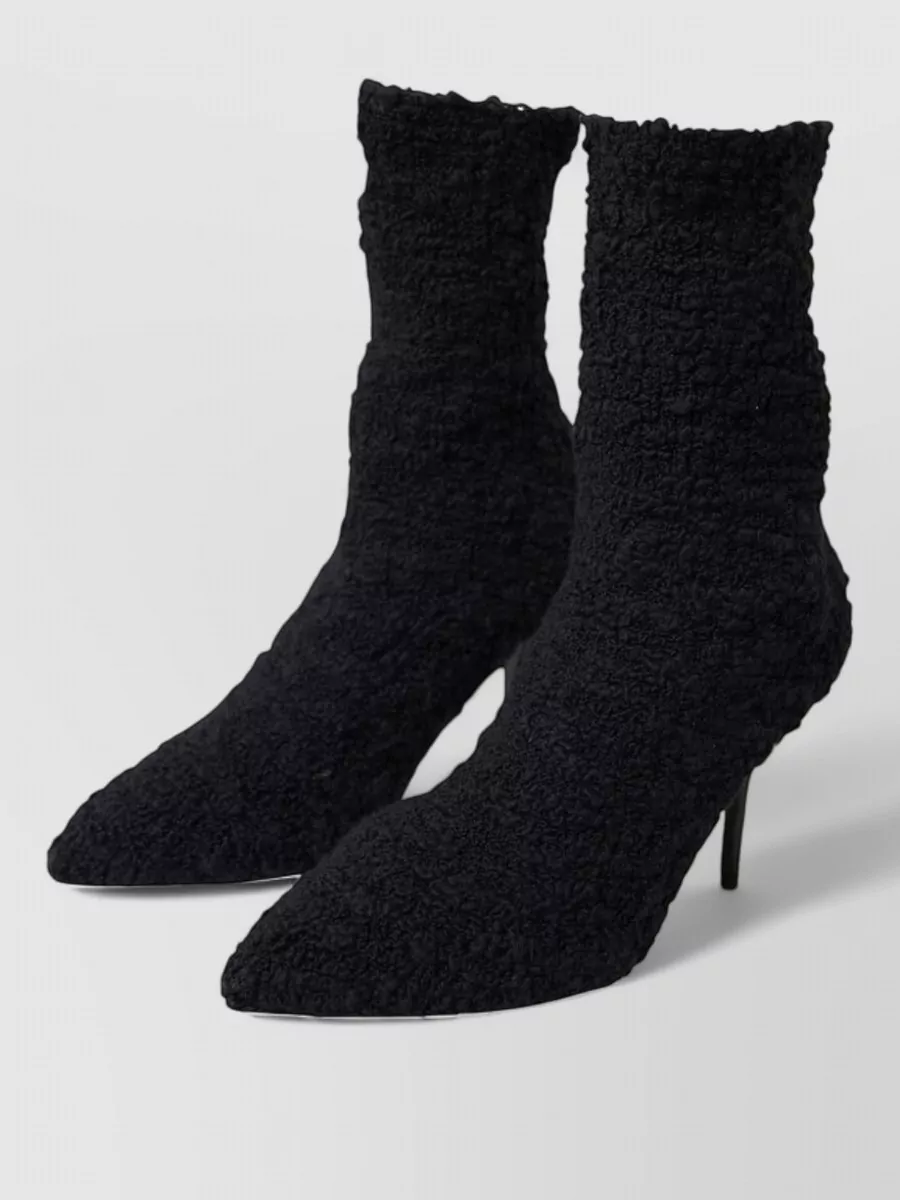 Dolce&Gabbana bouclé mid calf stiletto boots
