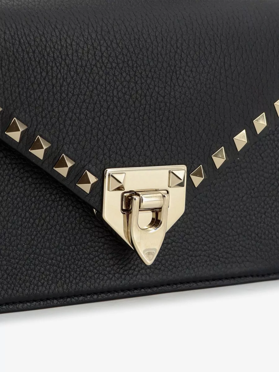 Valentino Garavani Rockstud Spike Small Leather Clutch Bag