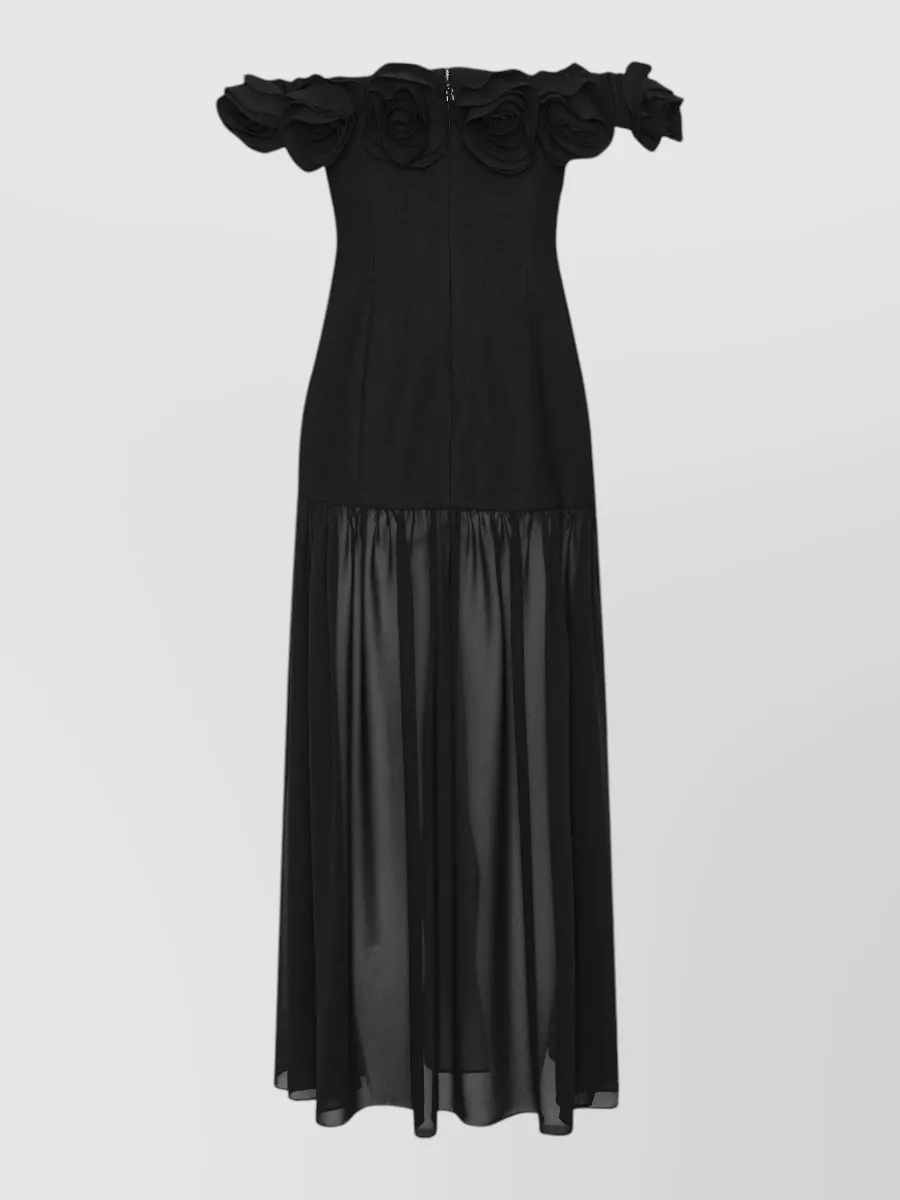 Rotate Off-Shoulder Floral Maxi Dress