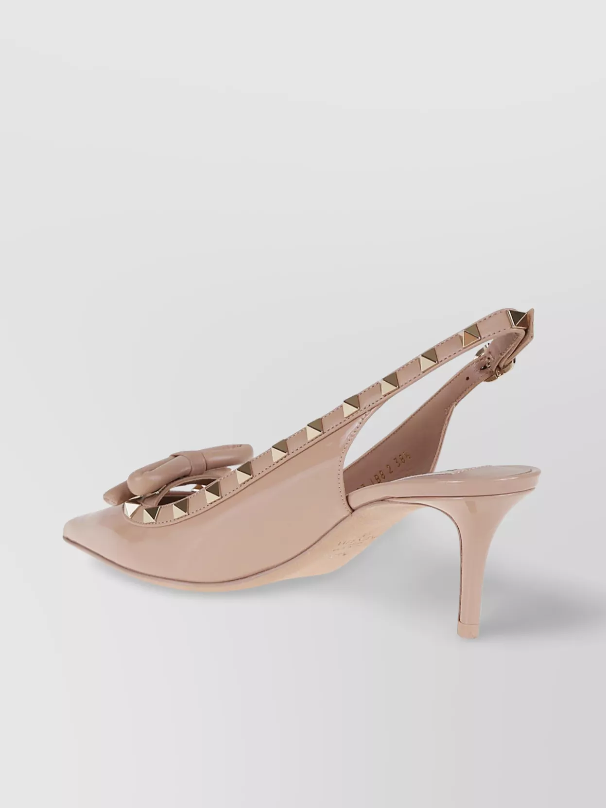 Valentino Bow Kitten Heel Pointed Studded Pumps