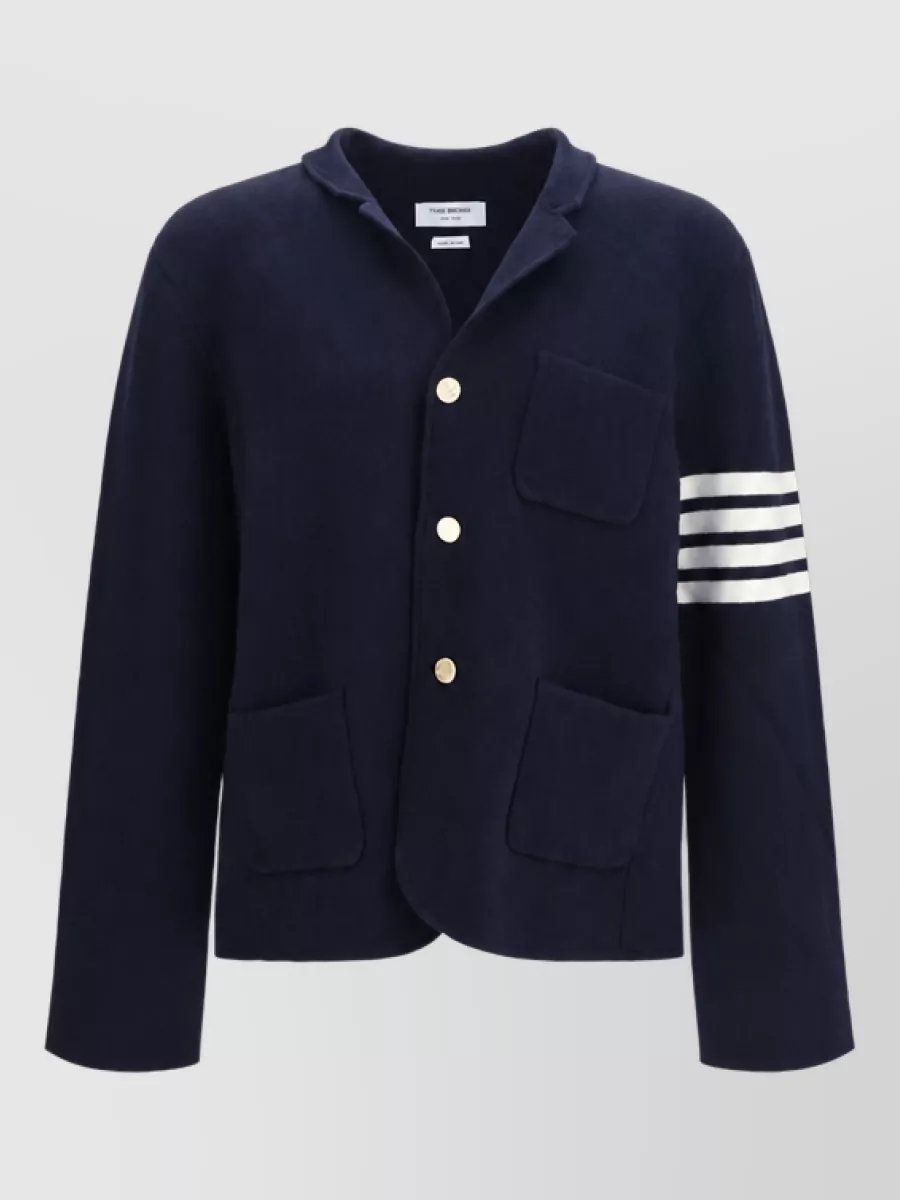Thom Browne Wool Single-breasted Full-length Coat In White