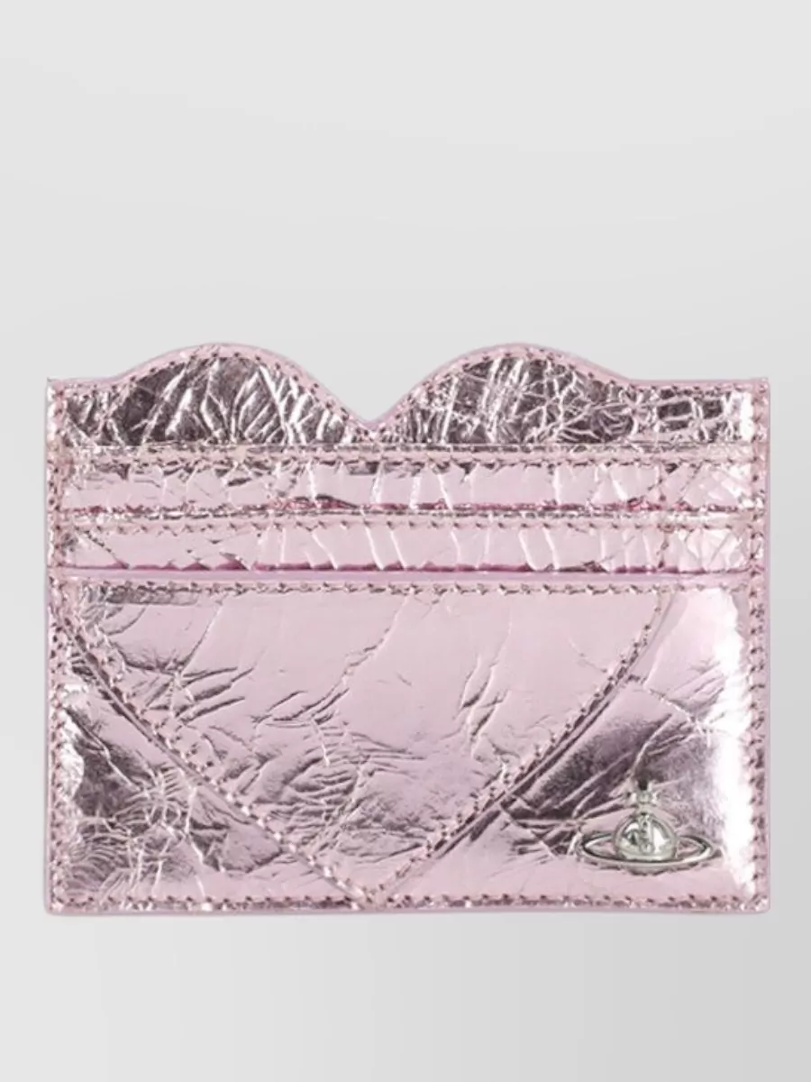Vivienne Westwood Heart Shape Metallic Finish Ladies Wallet