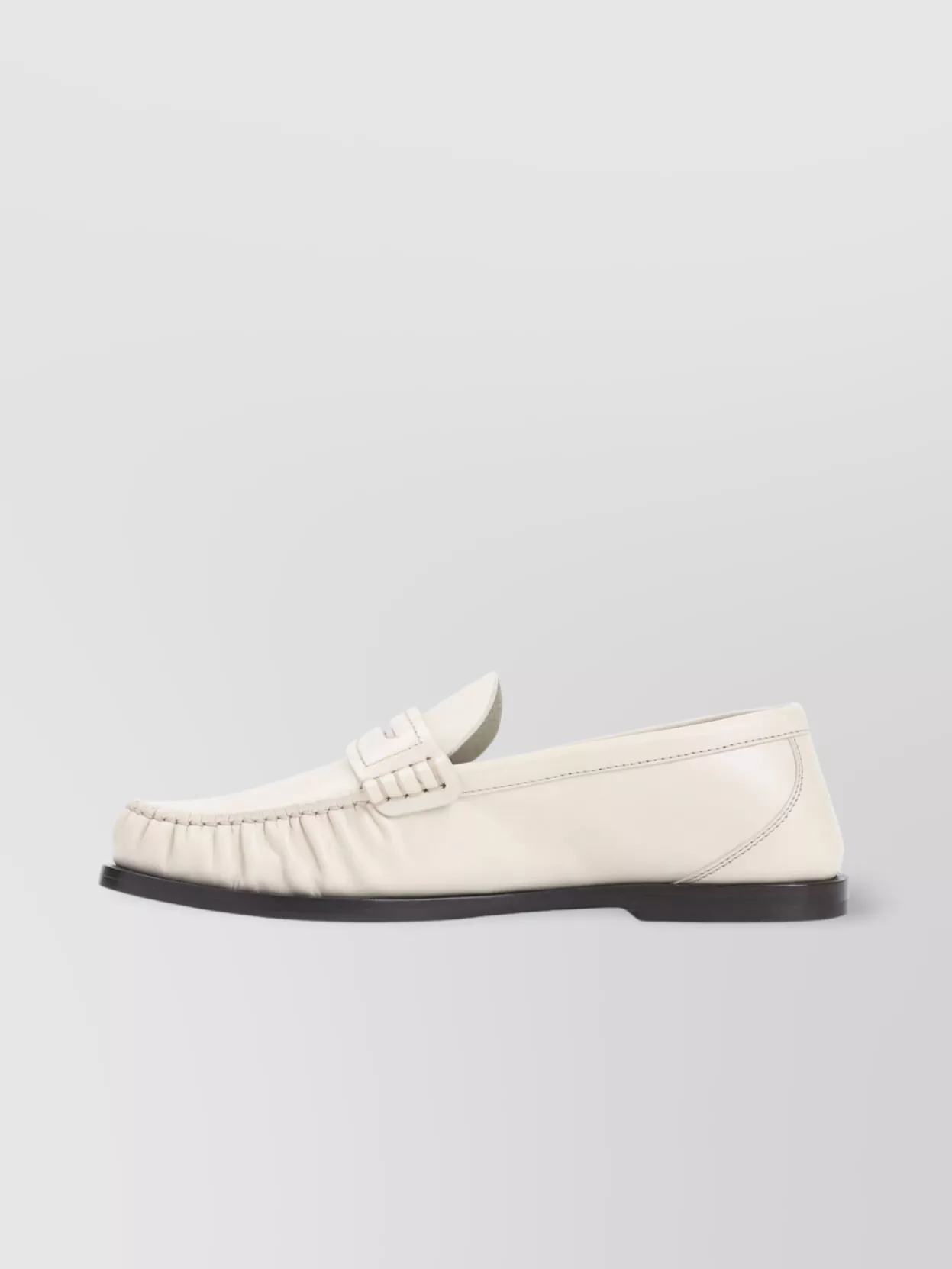 Saint Laurent Leather Penny Strap Loafers