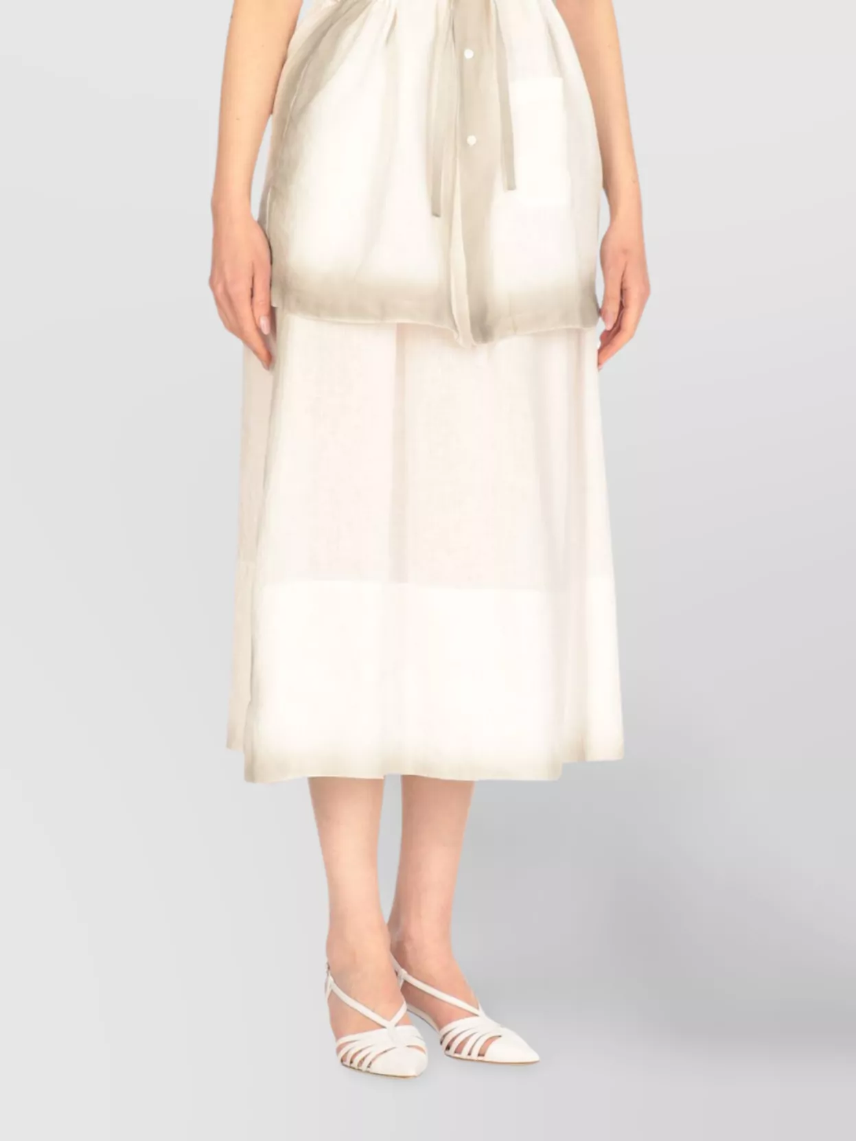 Fabiana Filippi Linen Vest Belted Waist