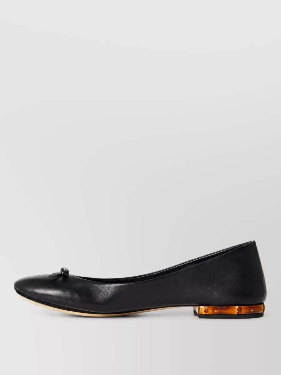 Gucci leather studded ballerina shoes